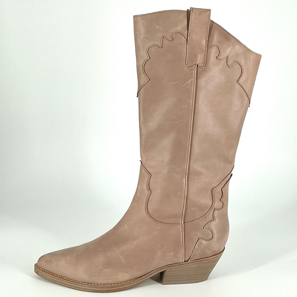 Marc Fisher LTD Size 10 READ Hilaria Tan Leather Western Cowboy Boots Pointed - Picture 10 of 15